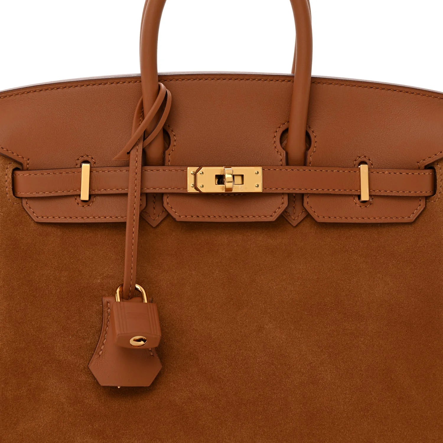 Veau Doblis Swift Grizzly Birkin 25 Gold