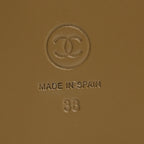 Suede Calfskin CC Loafers 38 Dark Beige