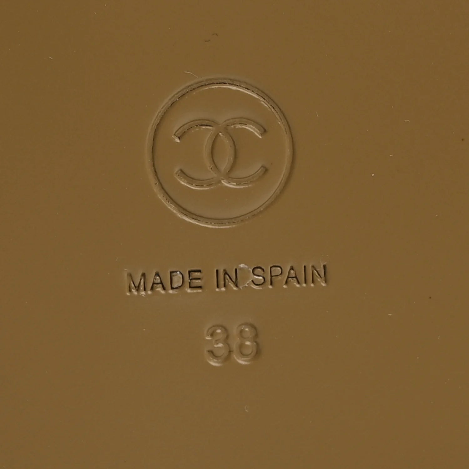 Suede Calfskin CC Loafers 38 Dark Beige