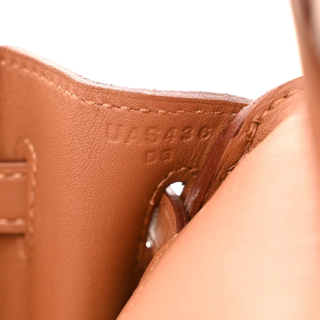 Veau Doblis Swift Grizzly Birkin 25 Gold