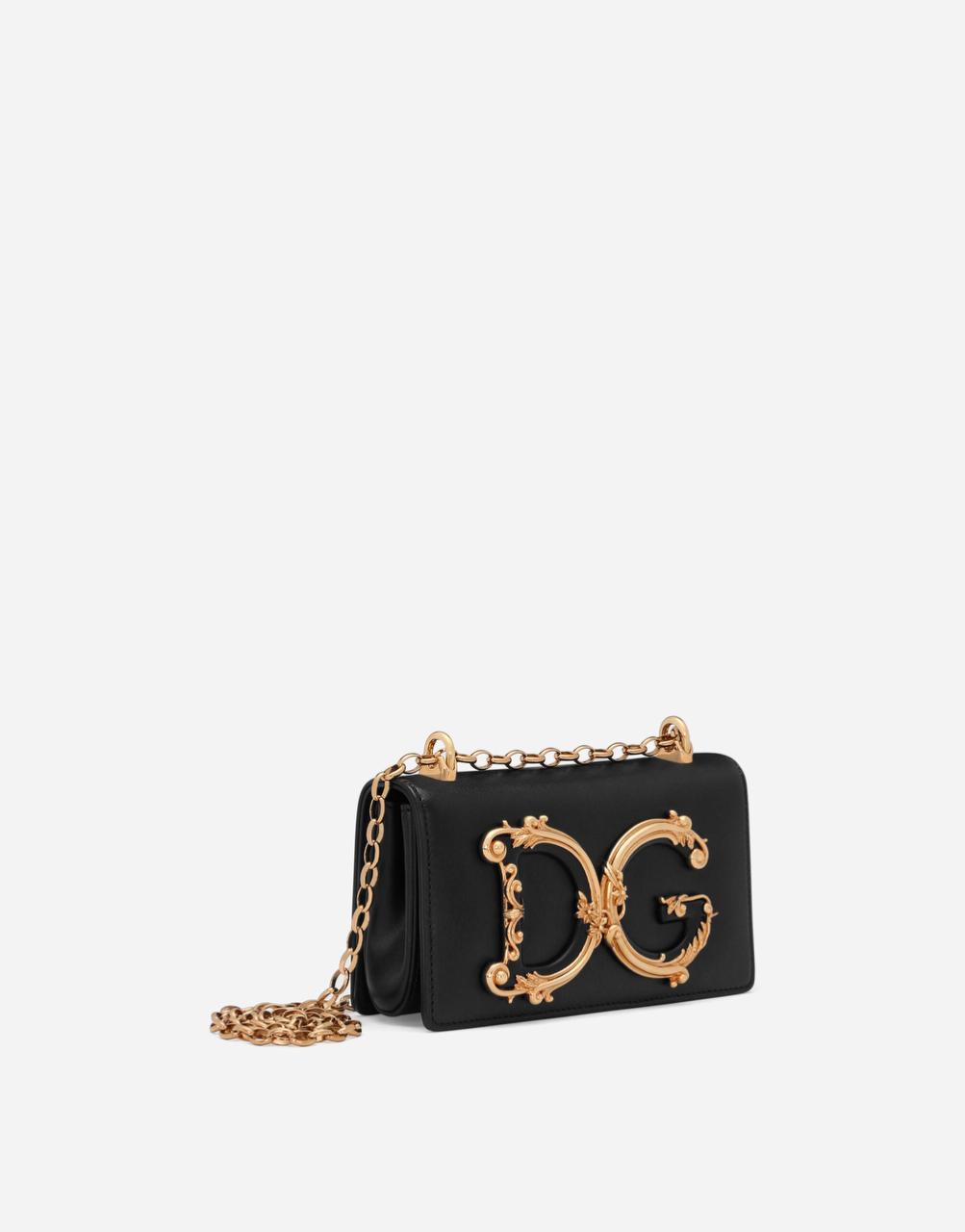 Dolce & Gabbana DG Girls Leather Phone Bag Black
