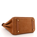 Veau Doblis Swift Grizzly Birkin 25 Gold