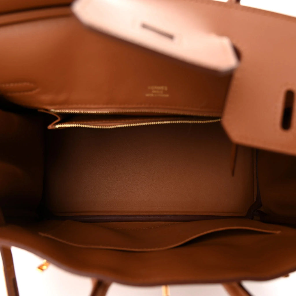 Veau Doblis Swift Grizzly Birkin 25 Gold