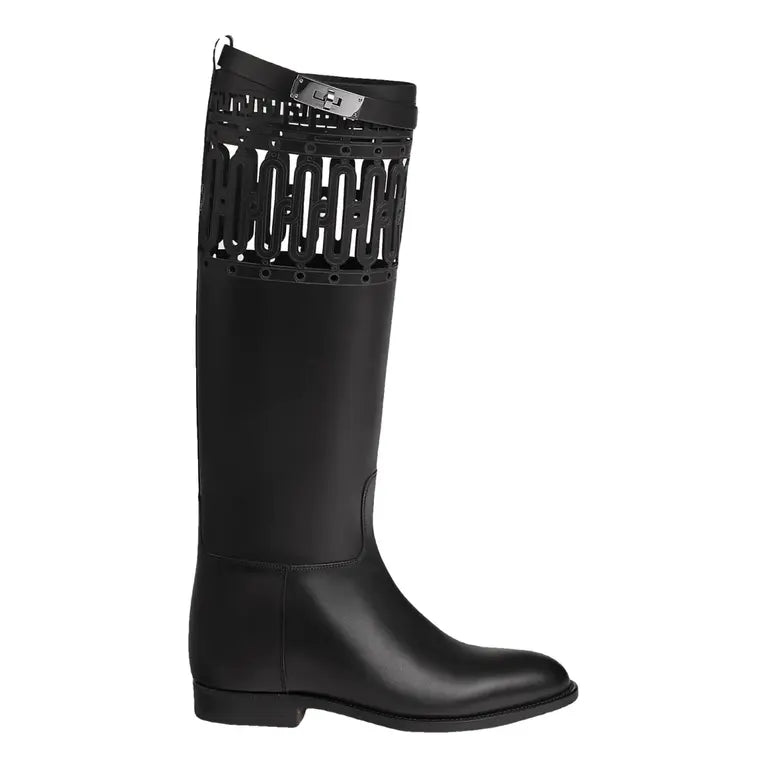 Jumping leather riding boots