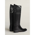 Jumping leather riding boots