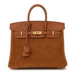 Veau Doblis Swift Grizzly Birkin 25 Gold