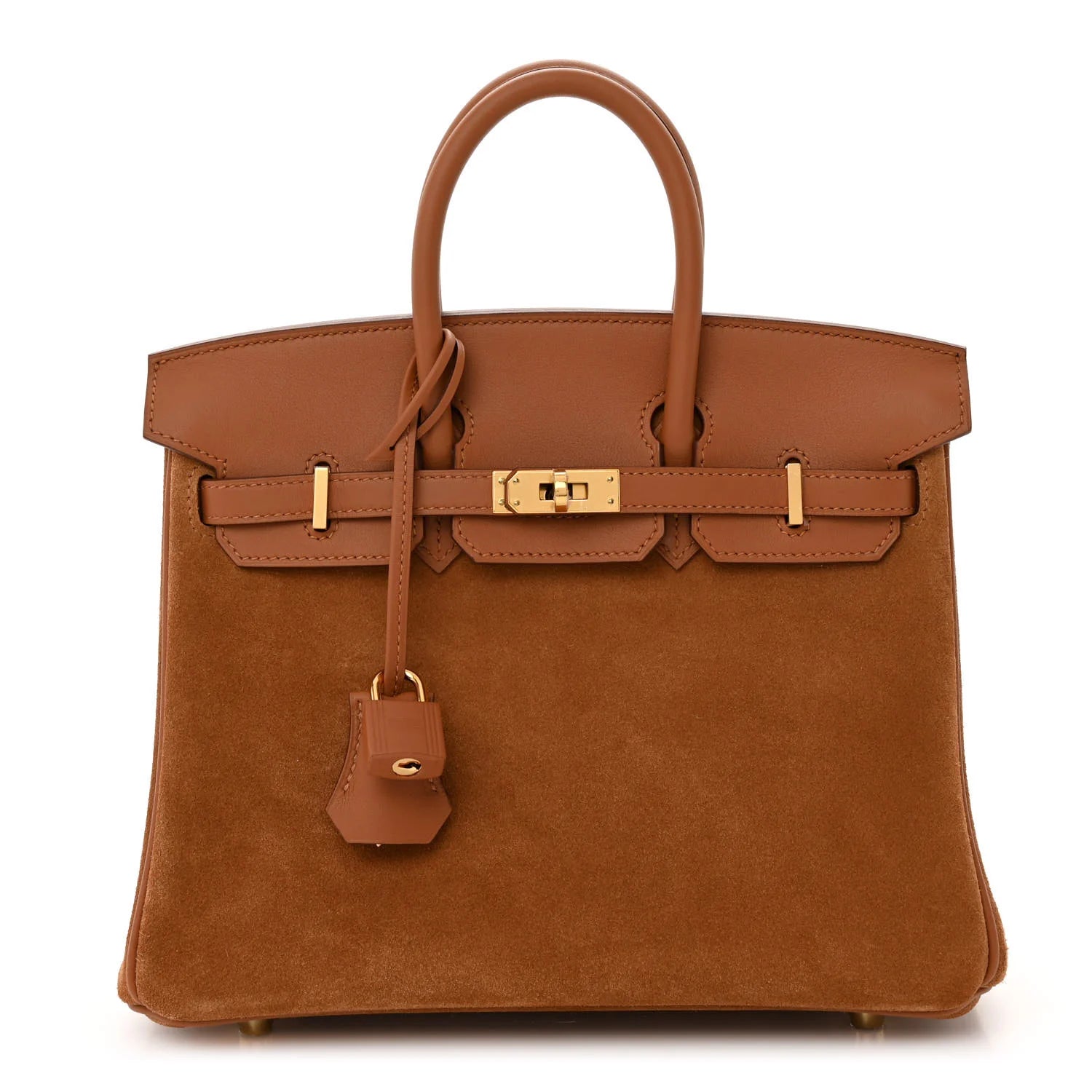 Veau Doblis Swift Grizzly Birkin 25 Gold