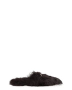 Horsebit Shearling Slippers Black