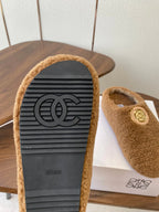 Loewe Birkenstock slippers brown wool