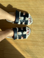 HERMES chypre shearling sandal