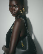 LE 5 À 7 supple small IN GRAINED LEATHER Black